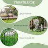 Outsunny 8 Panels Decorative Garden Fence, 24in x 8.7ft Rustproof Metal Wire, No Dig Fencing, Landscape Flower Bed Border Edging Animal Barrier, Black