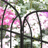 Outsunny 8 Panels Decorative Garden Fence, 24in x 8.7ft Rustproof Metal Wire, No Dig Fencing, Landscape Flower Bed Border Edging Animal Barrier, Black