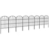 Outsunny 8 Panels Decorative Garden Fence, 24in x 8.7ft Rustproof Metal Wire, No Dig Fencing, Landscape Flower Bed Border Edging Animal Barrier, Black
