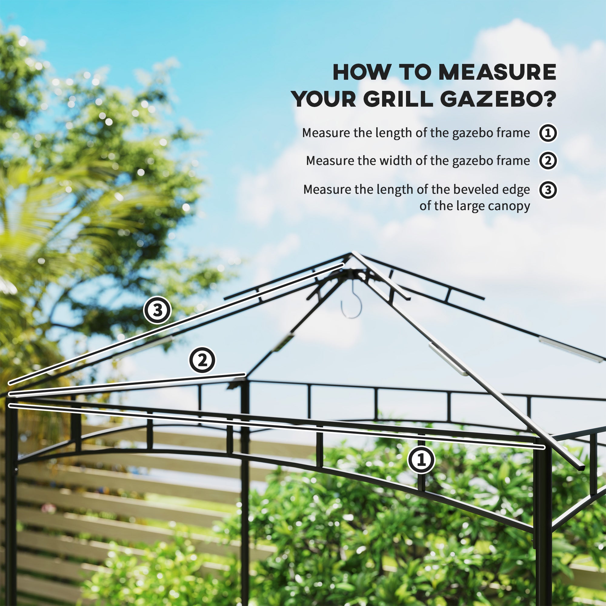 Outsunny BBQ Canopy Replacement Roof, UPF50+ Protected, 5' x 8' BBQ Gazebo Canopy Cover, Double Tiered Grill Gazebo Replacement Canopy, TOP COVER ONLY, Dark Grey
