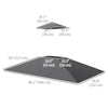 Outsunny BBQ Canopy Replacement Roof, UPF50+ Protected, 5' x 8' BBQ Gazebo Canopy Cover, Double Tiered Grill Gazebo Replacement Canopy, TOP COVER ONLY, Dark Grey