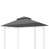 Outsunny BBQ Canopy Replacement Roof, UPF50+ Protected, 5' x 8' BBQ Gazebo Canopy Cover, Double Tiered Grill Gazebo Replacement Canopy, TOP COVER ONLY, Dark Grey