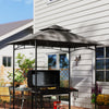 Outsunny BBQ Canopy Replacement Roof, UPF50+ Protected, 5' x 8' BBQ Gazebo Canopy Cover, Double Tiered Grill Gazebo Replacement Canopy, TOP COVER ONLY, Dark Grey