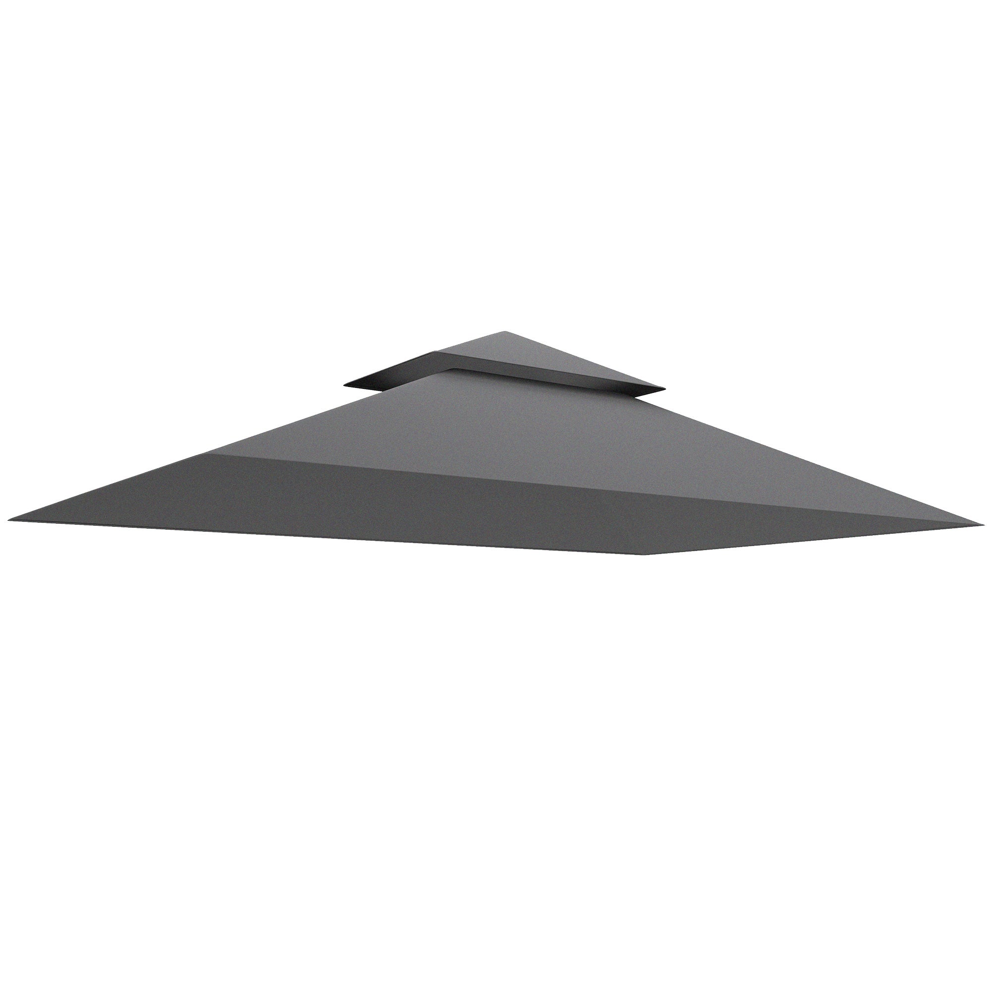 Outsunny BBQ Canopy Replacement Roof, UPF50+ Protected, 5' x 8' BBQ Gazebo Canopy Cover, Double Tiered Grill Gazebo Replacement Canopy, TOP COVER ONLY, Dark Grey