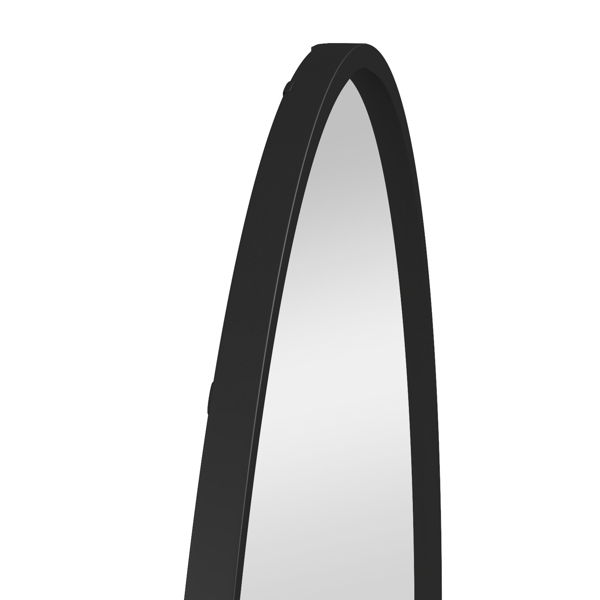 HOMCOM 36" Round Wall Mirror, Bathroom Mirror for Living Room, Bedroom, Entryway, Home Decor, Black