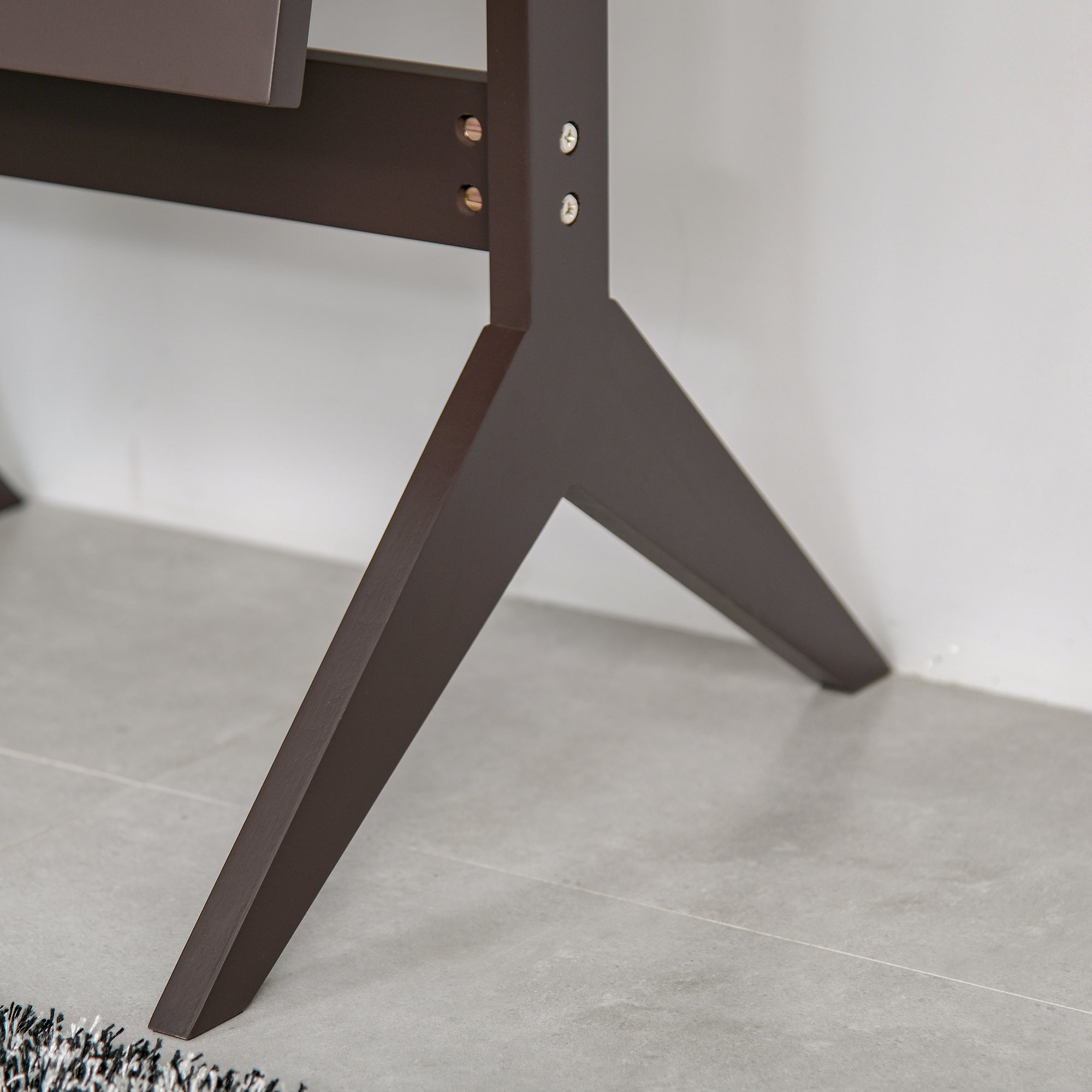 HOMCOM Full Length Mirror, Free Standing Mirror with Rectangular Frame, Adjustable Angle for Dressing Room, Bedroom, Living Room, Dark Brown