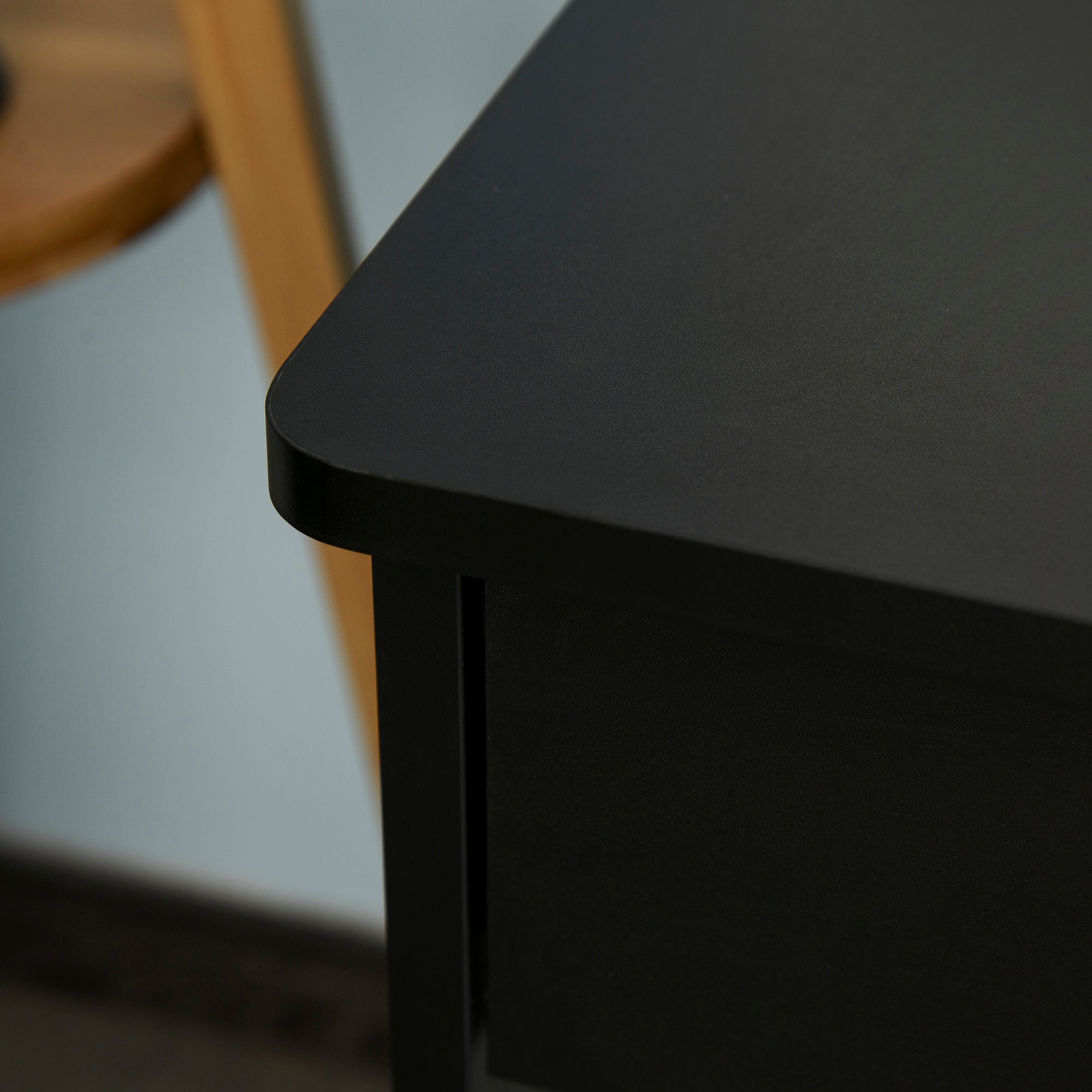 HOMCOM Computer Desk with Storage Drawers, Study Writing Table with Cabinet Adjustable Shelf for Home Office Workstation Bedroom, Black