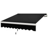 Outsunny 8' x 7' Manual Retractable Sun Shade Patio Awning Outdoor Deck Canopy Shelter, Black