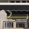 Outsunny 8' x 7' Manual Retractable Sun Shade Patio Awning Outdoor Deck Canopy Shelter, Black