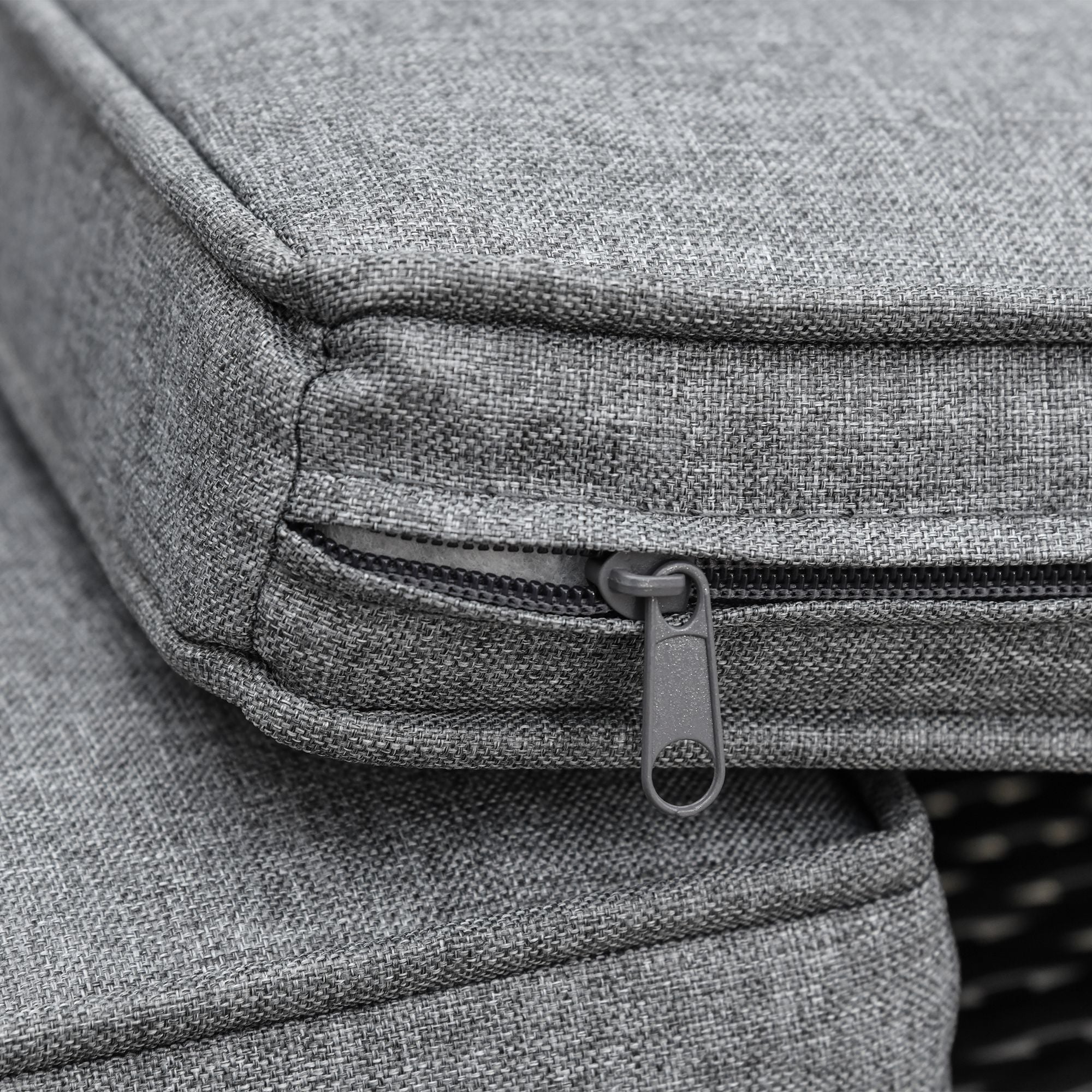 Outsunny 3-Seater Wicker Outdoor Sofa with Cushions and Pillows, PE Rattan Outdoor Couch, Steel Frame Patio Couch Conversation Furniture for Garden Backyard Balcony, Grey