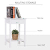 HOMCOM Modern Style Nightstand, Side Table with Drawer and Storage Shelf for Bedroom, 15.4" x 15.4" x 24", White