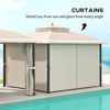 Outsunny 10' x 12' Outdoor Gazebo, Double Roof Patio Gazebo Canopy Shelter with Netting and Curtains for Garden, Lawn, Backyard and Deck