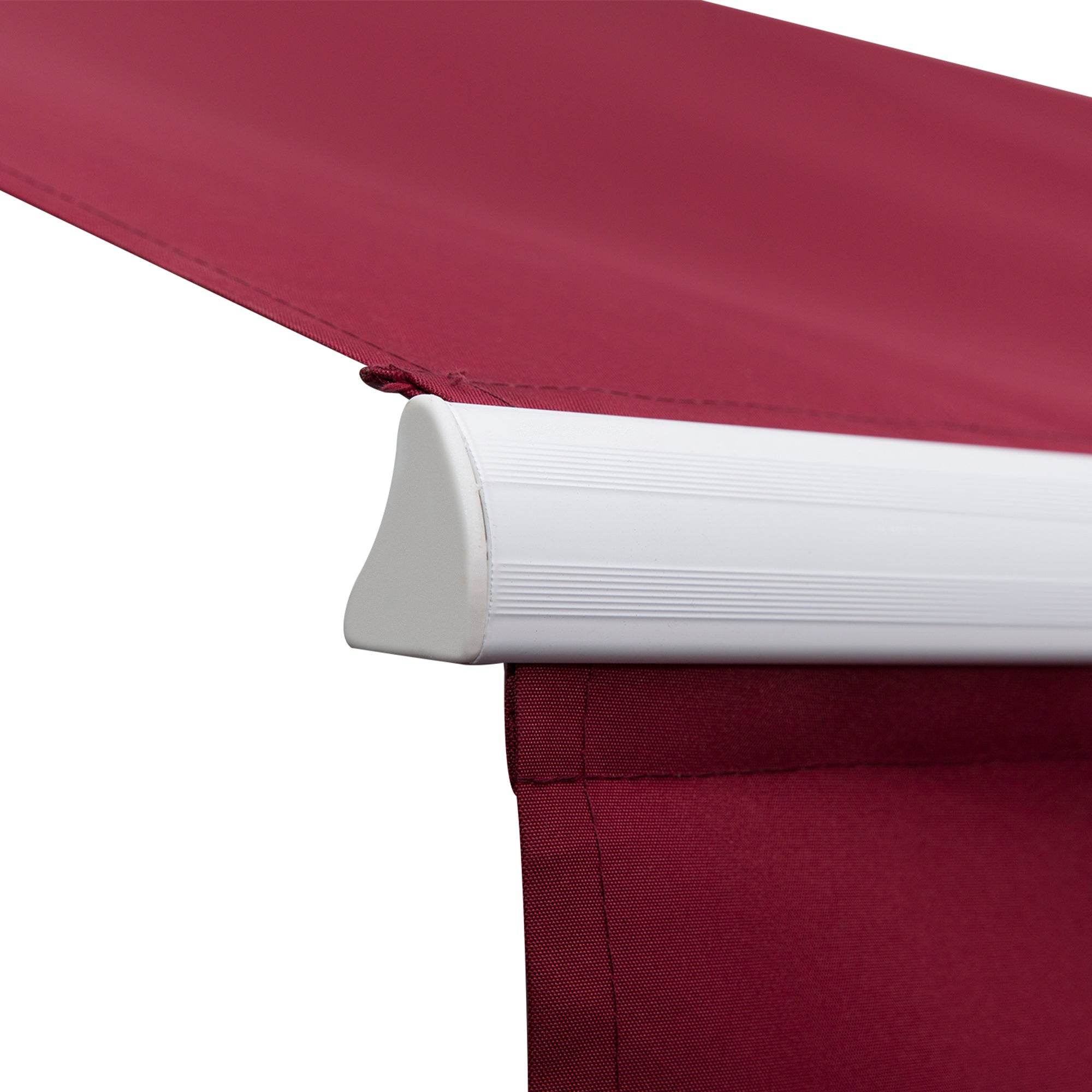 Outsunny 12' x 8' Retractable Awning Patio Awnings Sun Shade Shelter with Manual Crank Handle, UV & Water-Resistant Fabric and Aluminum Frame for Deck Balcony Yard, Red