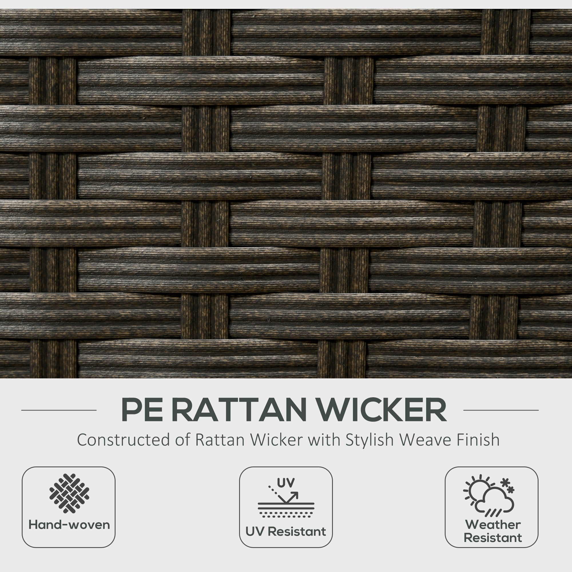 Outsunny 6 Pieces Rattan Patio Furniture Set, 5 Seater Sectional Outdoor Furniture with Wicker Corner Sofa and Wood-Plastic Coffee Table for Deck, Porch, Garden, Light Grey