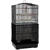 PawHut 36" Bird Cage for Finches, Canaries Budgies, Parrot Cage with Accessories, Handle, Mesh Cover, Tray, Black