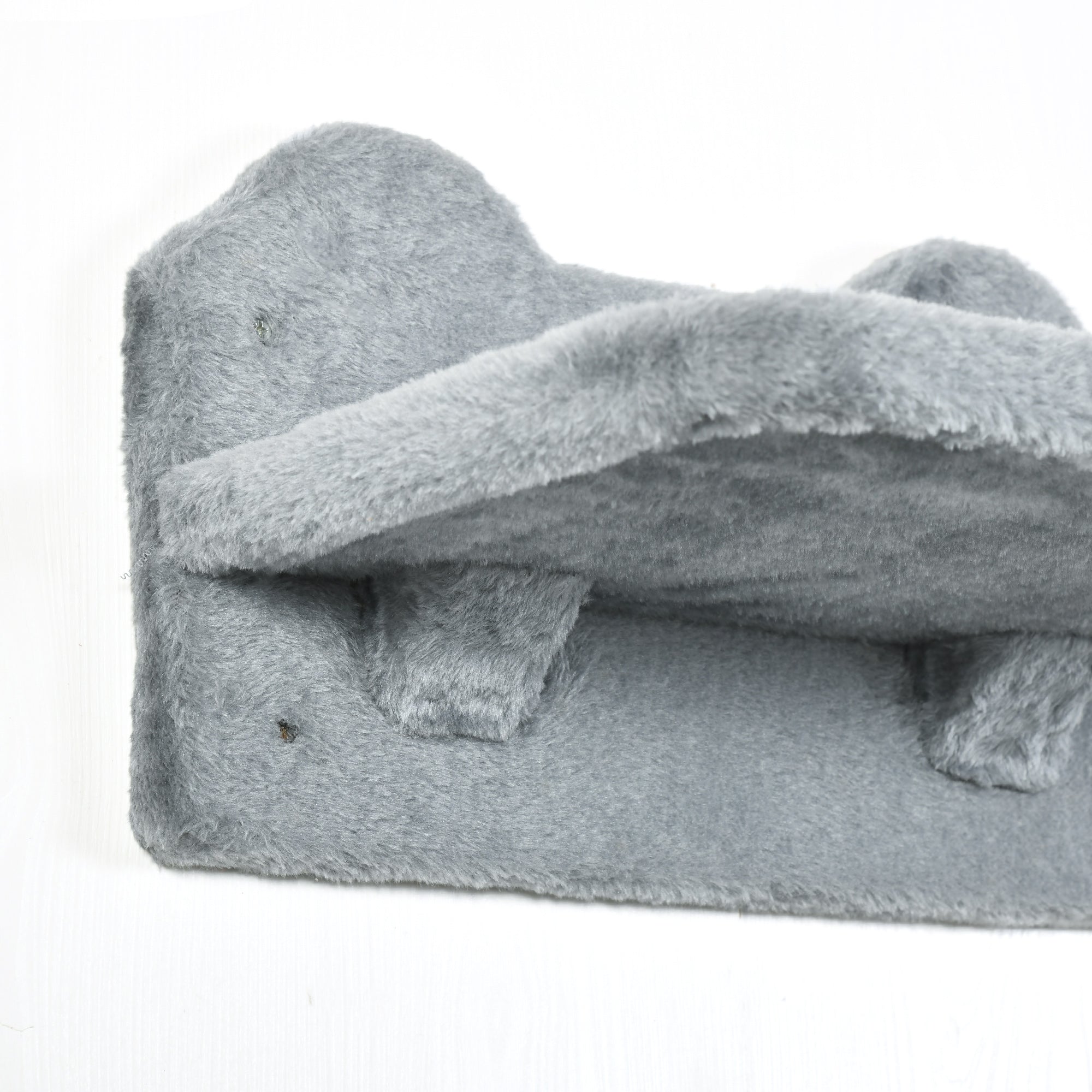 PawHut 4PCs Wall Mounted Cat Tree Cat Wall Shelves Furniture Climbing Shelf Set Kitten Activity Centre w/ Hammock, Scratching Post - Grey