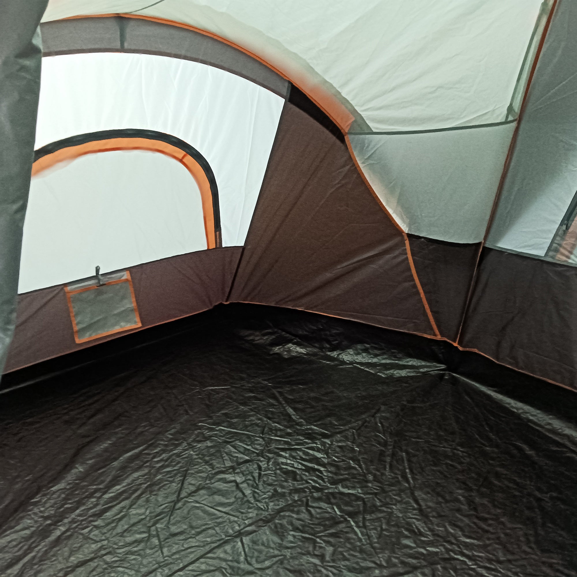 Outsunny 5-6 Person Outdoor Camping Tent, Family Tent with Lighting Hook, Carrying Bag for Camping, Hiking and Travelling, Cream White and Black