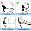 Outsunny Outdoor Hammock Chair with Stand, Floating Chaise Lounge Chair with Soft Padded Cushion, Hanging Hammock Swing Reclining Seat with Canopy Umbrella, Cream White
