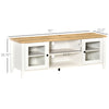 HOMCOM Modern TV Stand for TVs up to 60 inches, Wood TV Console Table with Storage Doors, Entertainment Center for Living Room, Bedroom, Office, White and Oak