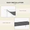 Outsunny Retractable Replacement Pergola Canopy for 10' x 13' Pergola, Pergola Cover Replacement, Dark Grey