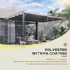 Outsunny Retractable Replacement Pergola Canopy for 10' x 13' Pergola, Pergola Cover Replacement, Dark Grey
