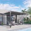 Outsunny Retractable Replacement Pergola Canopy for 10' x 13' Pergola, Pergola Cover Replacement, Dark Grey