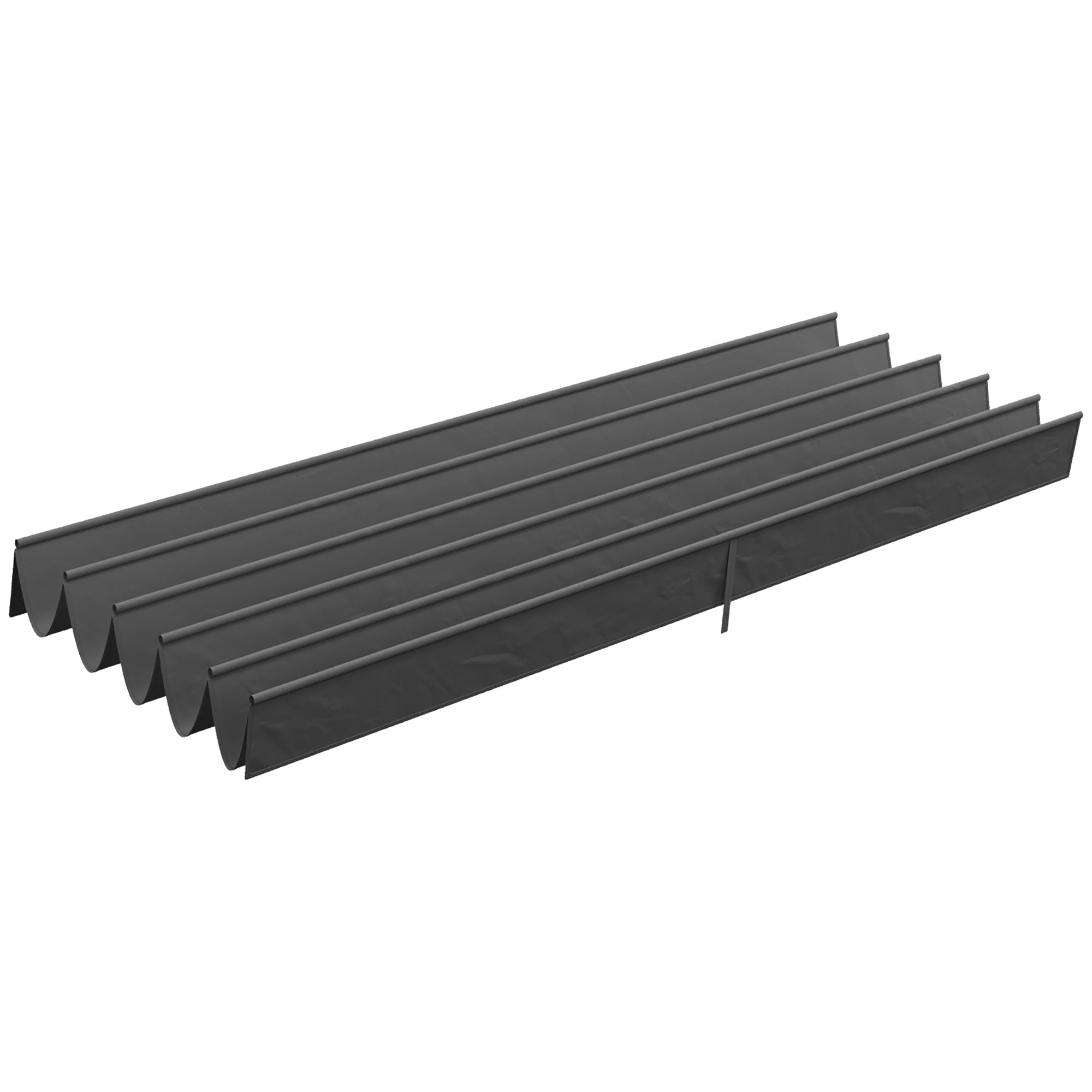 Outsunny Retractable Replacement Pergola Canopy for 10' x 13' Pergola, Pergola Cover Replacement, Dark Grey