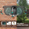 Outsunny Retractable Garden Hose Reel, 1/2 in x 100ft Wall Mounted Water Hose Reel with 7- Function Sprayer Nozzle, Auto Rewind, Any Length Lock, 180掳 Swivel Bracket, Black