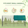 PawHut 87" Small Animal Cage, Pet Playpen for Chicken, Rabbits, Chinchillas, Outdoor Small Animal Playpen with Spire Roof, Green