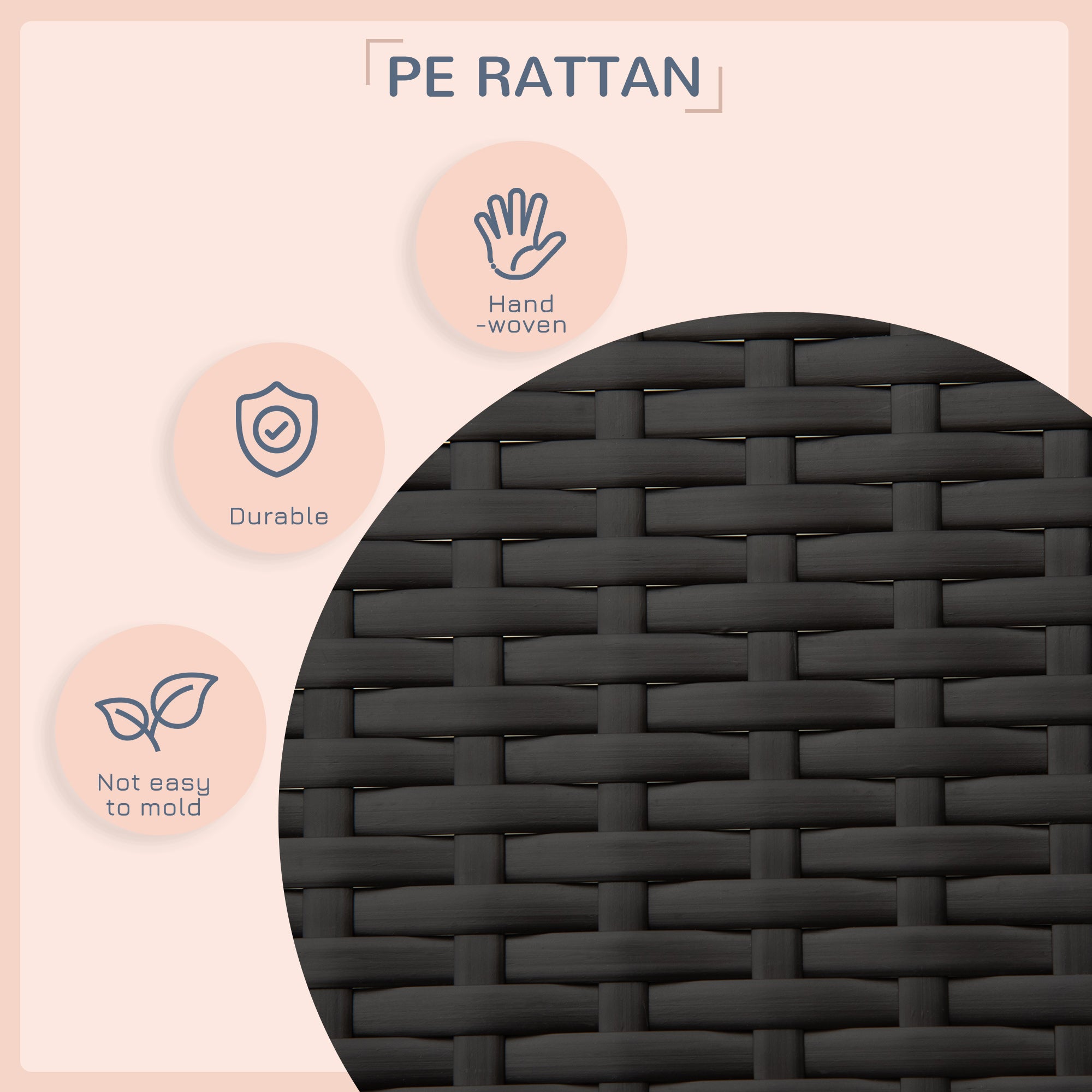 PawHut Elevated Rattan Dog House Outdoor with Canopy, Wicker Dog Bed with Water-Resistant Cushion, for Small and Medium Dogs Blue