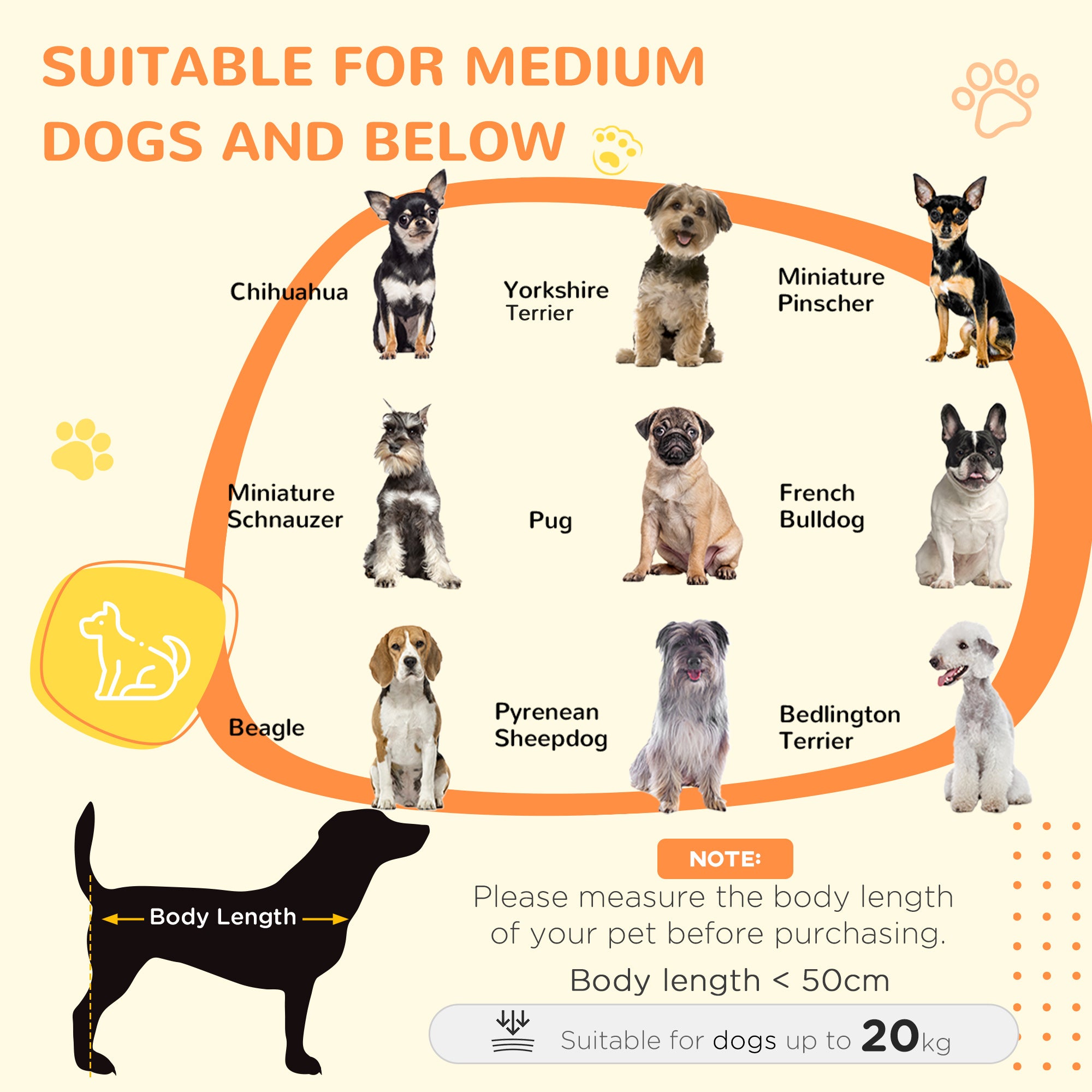 PawHut Dog Crate Furniture, Double-Door Dog Crate End Table with Water-Resistant Cushion for Medium Dogs, Wooden Wire Dog Cage for Indoor Use, White