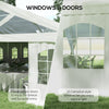 Outsunny 20' x 40' Party Tent, Heavy Duty Outdoor Canopy Tent Shelter with Removable Sidewalls, 2 Doors and 20 Windows, Large Tent for Parties, Wedding, Events, BBQ Grill, White