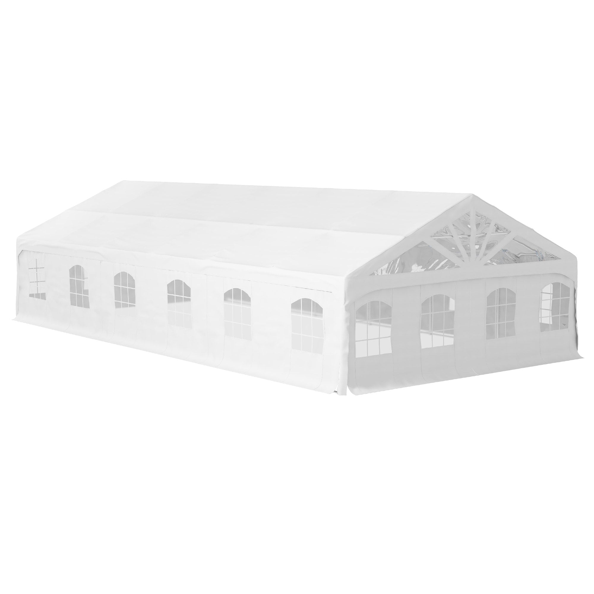 Outsunny 20' x 40' Party Tent, Heavy Duty Outdoor Canopy Tent Shelter with Removable Sidewalls, 2 Doors and 20 Windows, Large Tent for Parties, Wedding, Events, BBQ Grill, White