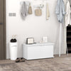 HOMCOM 31.5" Lift Top Storage Chest with 2 Safety Hinges, Storage Box Organizer with Flip-Top Lid, Entryway Storage Bench, White