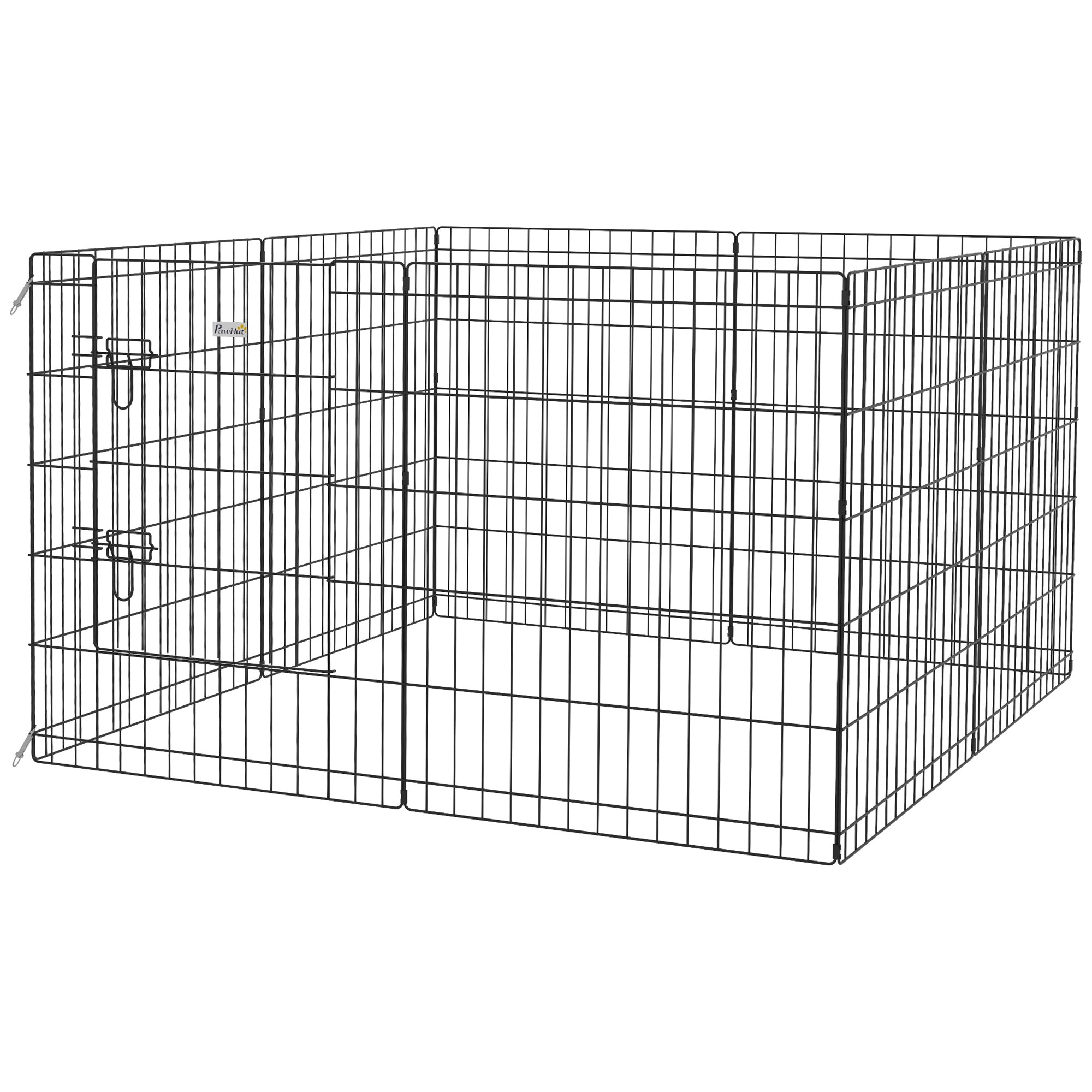 PawHut Dog Playpen Puppy Play Pen, Pet Exercise Fences for Outside Indoor, Foldable Dog Kennel, 30"H
