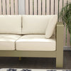 Outsunny Aluminum Patio Loveseat with Thick Cushions, Outdoor Seating for 2 with Armrests, All-Weather Garden Sofa, for Garden, Balcony, Backyard, 54.3"x27.6"x24.6", Cream White