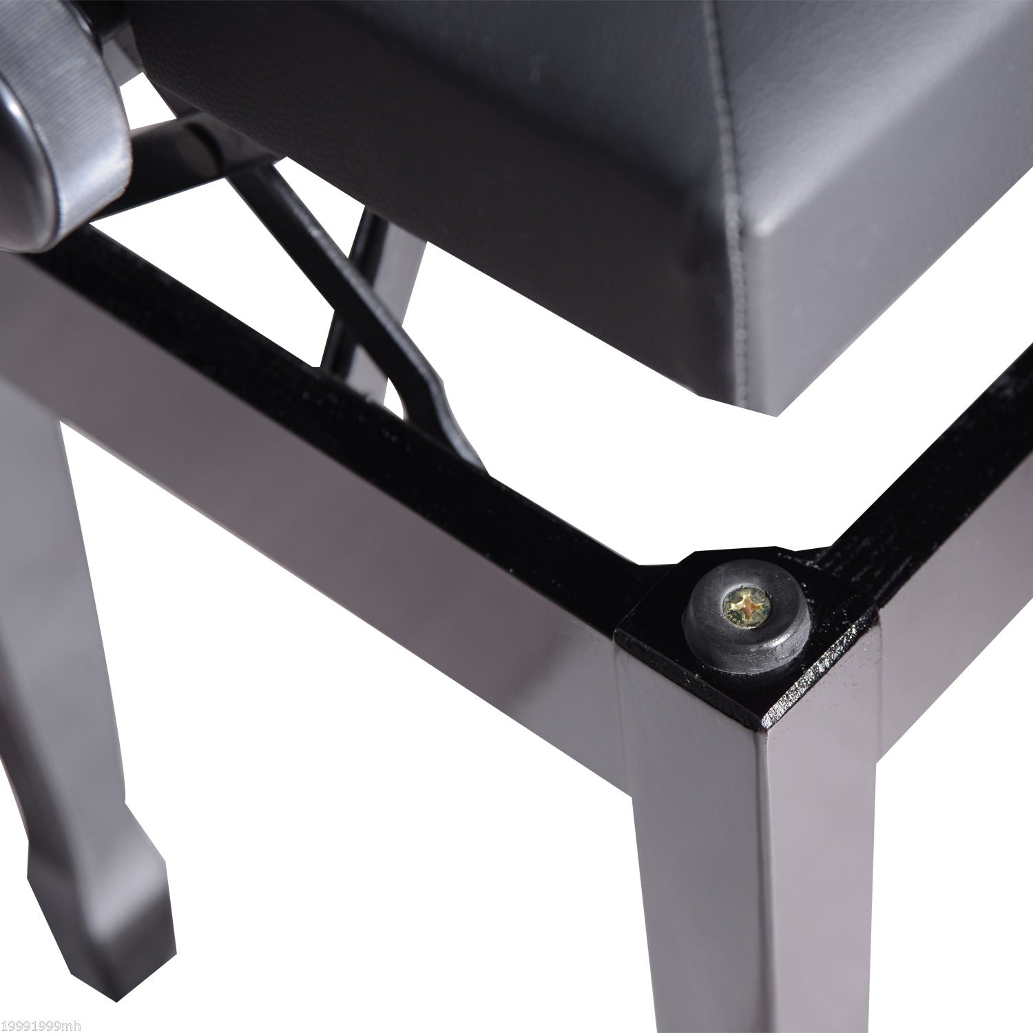 HOMCOM Height Adjustable Piano Bench with Thick and Soft PU Leather Padded, with Enough Music Storage Design, Black