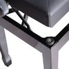 HOMCOM Height Adjustable Piano Bench with Thick and Soft PU Leather Padded, with Enough Music Storage Design, Black