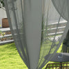 Outsunny 12' x 10' Patio Gazebo Outdoor Pavilion 2 Tire Roof Canopy Shelter Garden Event Party Tent Yard Sun Shade Steel Frame w/ Mosquito Netting, Light Grey