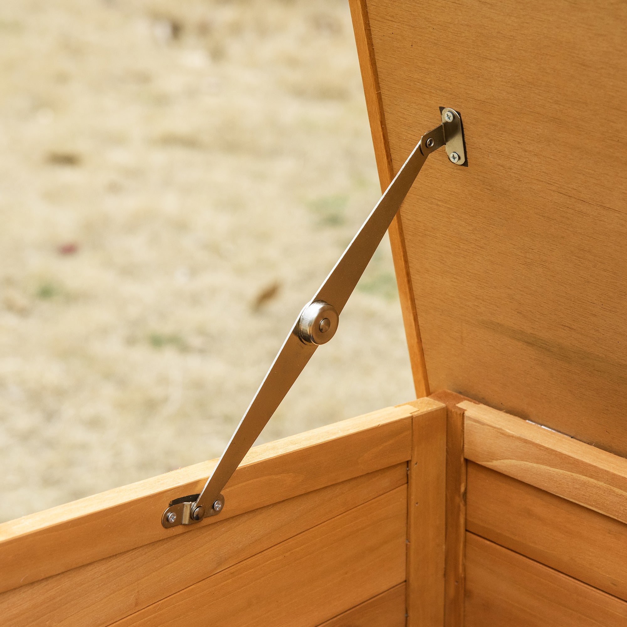 PawHut 55.5" Rabbit Hutch Outdoor, Large Chicken Coop Bunny Cage Indoor with Openable Roof, Slide-Out Tray, Ramp, for Rabbits and Small Animals, Orange