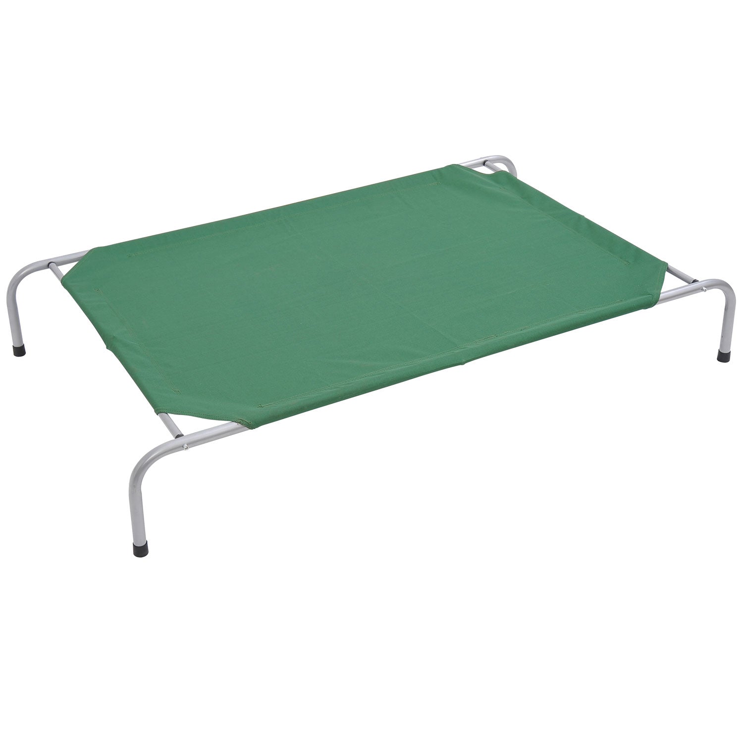 PawHut Raised Dog Bed Cat Elevated Lifted Portable Folding Steel Frame Cloth Cover Comfortable Green
