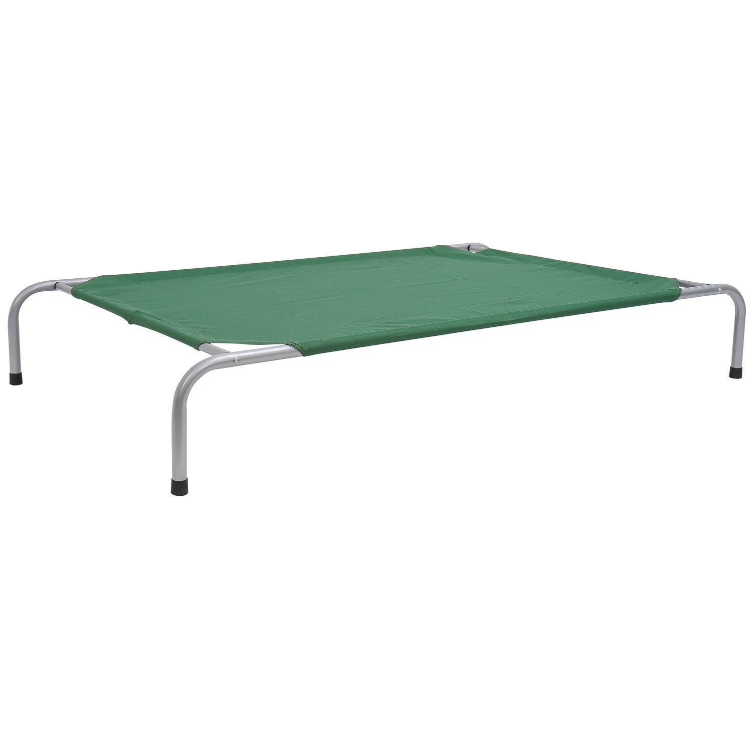 PawHut Raised Dog Bed Cat Elevated Lifted Portable Folding Steel Frame Cloth Cover Comfortable Green