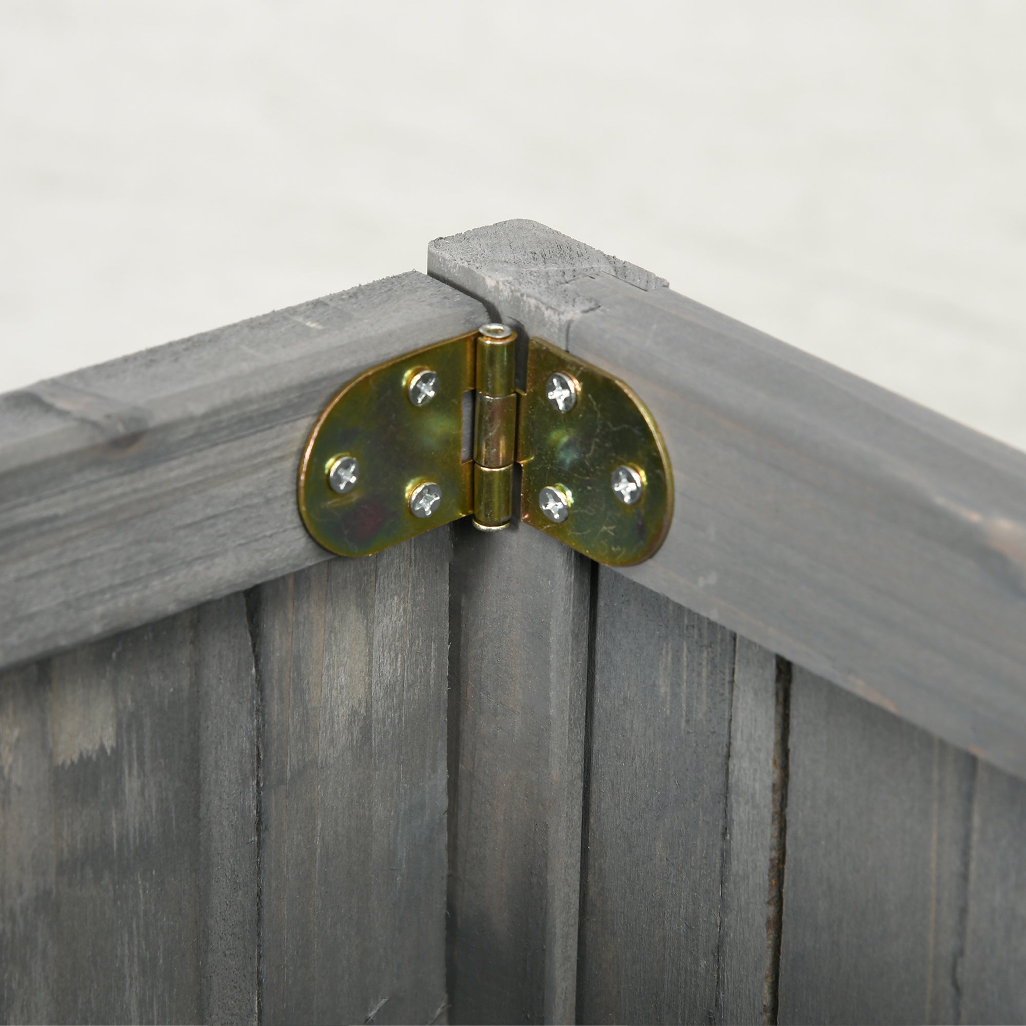 Outsunny 28" x 12" Foldable Raised Garden Bed, Elevated Planter Box, Wooden Planting Bed for Backyard, Patio to Grow Vegetables, Herbs, and Flowers, Grey