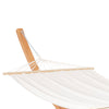 Outsunny Patio Hammock with Stand, Outdoor Arch Wooden Hammock Bed, Camping Hammock w/ Straps and Hooks, White