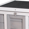 PawHut 20"x16.5"x17" Wooden Rabbit Hutch Small Animal House Bunny Guinea Pig Pet Cage Coop Cat Shelter Grey