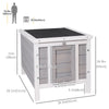 PawHut 20"x16.5"x17" Wooden Rabbit Hutch Small Animal House Bunny Guinea Pig Pet Cage Coop Cat Shelter Grey