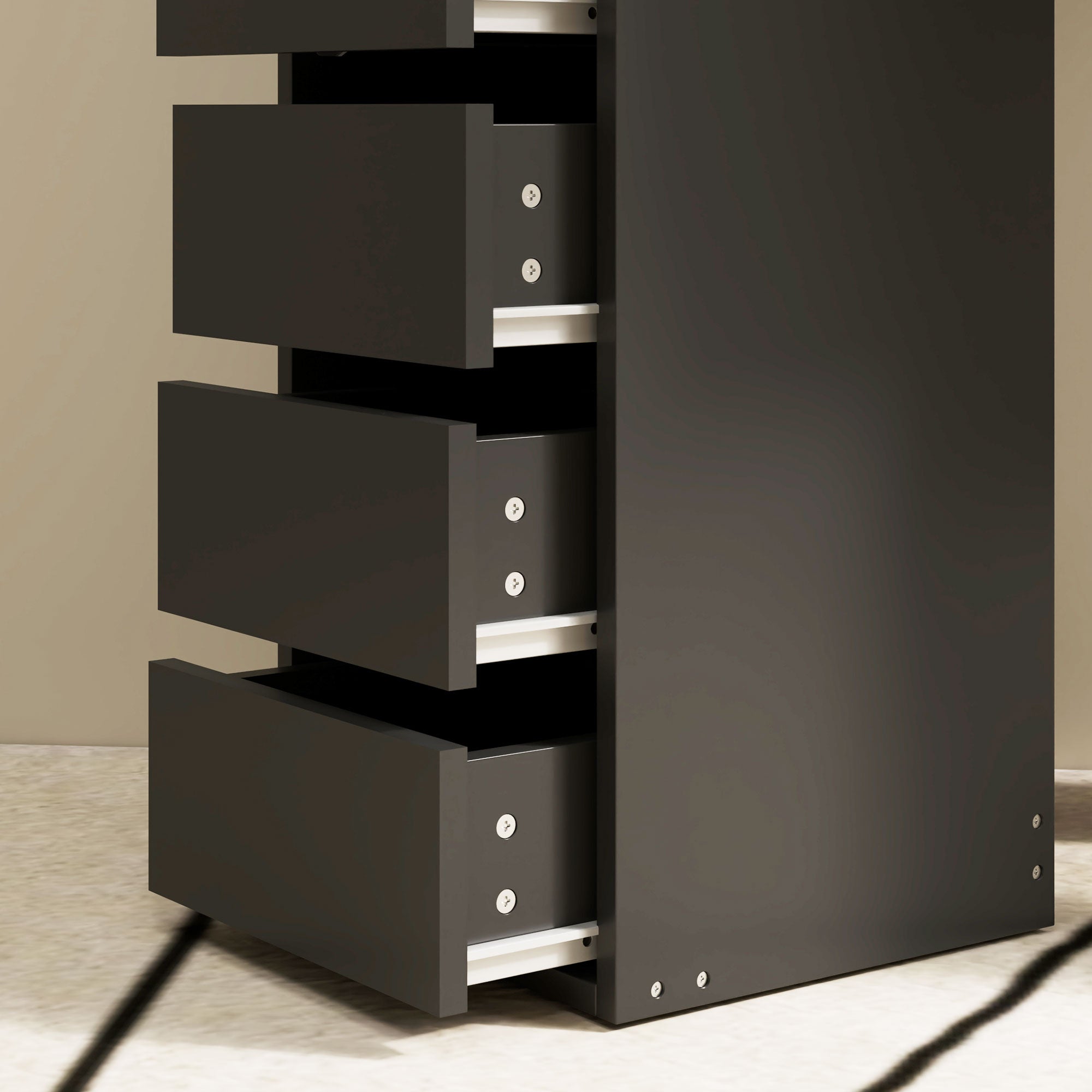 HOMCOM Makeup Vanity Desk with 3-Panel Mirror and 10 LED Lights, Dressing Table with 5 Drawers and Shelves for Bedroom, Black