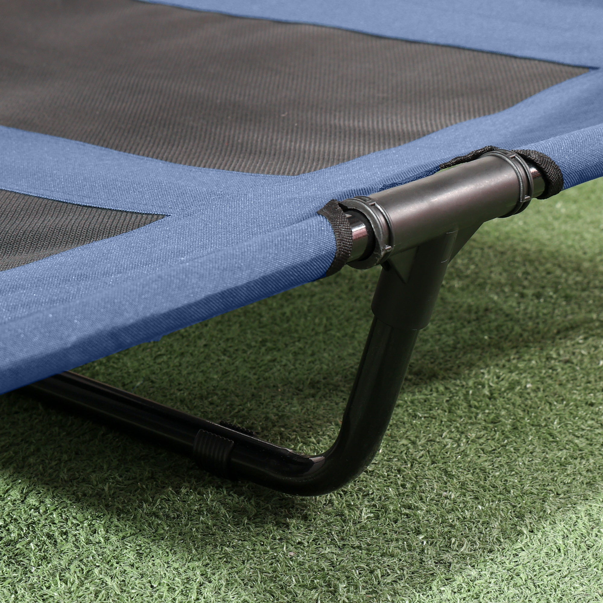 PawHut Elevated Dog Bed with Canopy, Portable Raised Dog Cot for L Sized Dogs, Indoor & Outdoor, 36