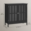 kleankin Sideboard Buffet Cabinet with Storage, Kitchen Storage Cabinet with Doors and Shelves, Black