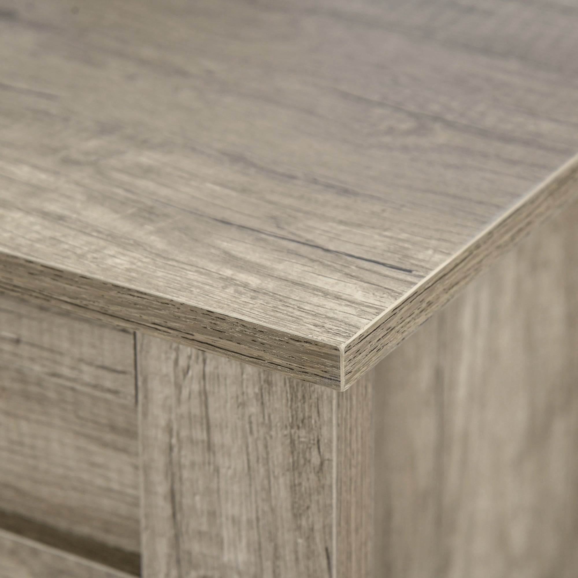 HOMCOM Lift Top Coffee Table with Hidden Storage Compartment and Open Shelves, Lift Tabletop Pop-Up Center Table for Living Room, Oak Effect